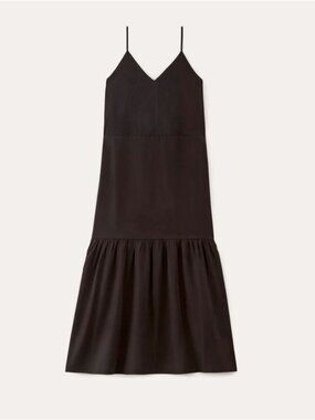 Everlane The Long Weekend Dress in Butterlite Women's Size 4 in Black NWT!
